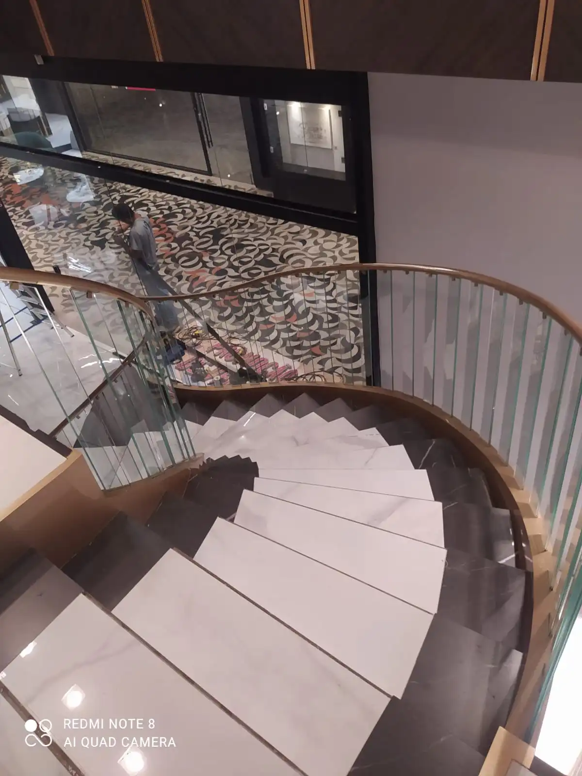 Guarda corpo vidro laminado curvo