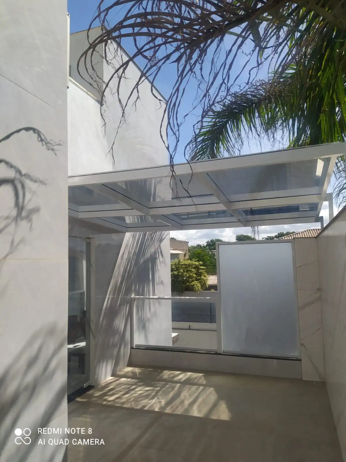 Pergolado alumínio branco